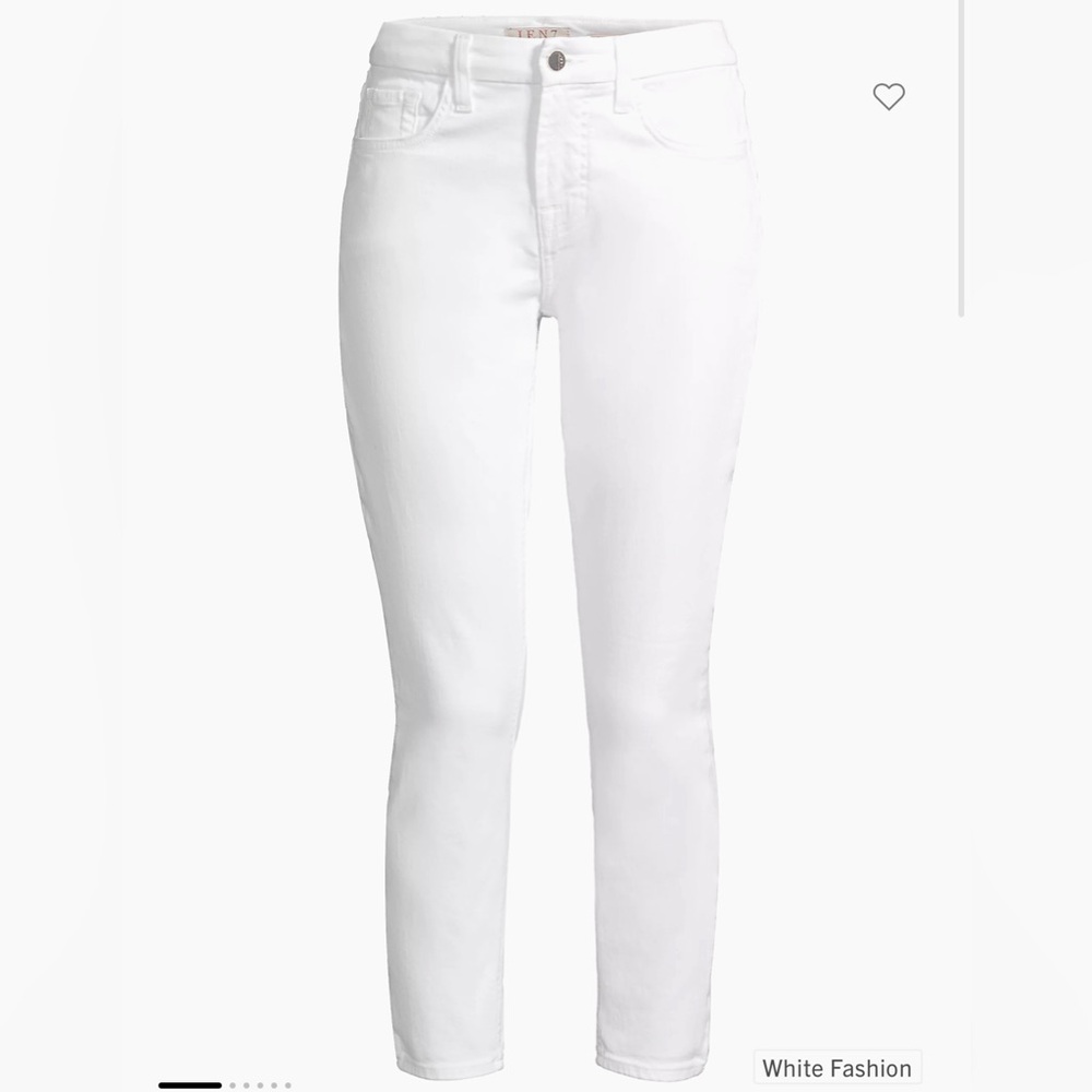 Jen7 by Seven For All Mankind Cropped Skinny Jeans in White - 16